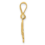 14k Textured Pit Bull Dog Pendant