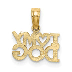 14k I HEART MY DOG Charm