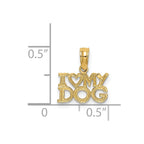14k I HEART MY DOG Charm