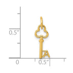 14k Key Letter A Initial Charm