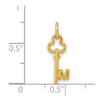 14k Key Letter M Initial Charm