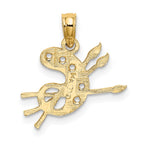 14k Artists Paint Palette Charm
