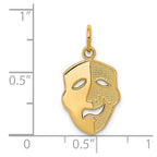 14k Comedy Mask Charm