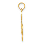 14K Textured Treble Clef Charm