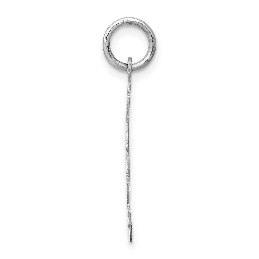 14k White Gold Polished Treble Clef Charm