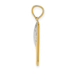14k and White Rhodium Golf Club and Ball Pendant