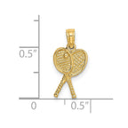 14k Tennis Racquets Charm
