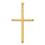 14k 3-D Polished Hollow Cross Pendant