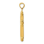 14k Reversible Diamond-cut Cross Pendant