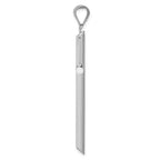 14k White Gold Large Polished Hollow Cross Pendant