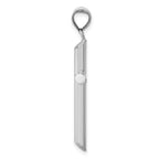14k White Gold Hollow Cross Pendant