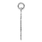 14k White Gold Fleur de Lis Cross Pendant