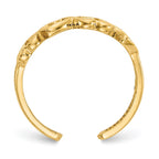 14K Open Hearts Toe Ring