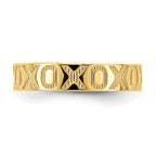 14K X and O Pattern Toe Ring