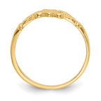 14k Textured Mini Heart Baby / Childs Ring