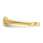 14k Textured Mini Heart Baby / Childs Ring