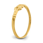 14k Textured Mini Heart Baby / Childs Ring