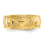 14k Ladies Polished Claddagh Band