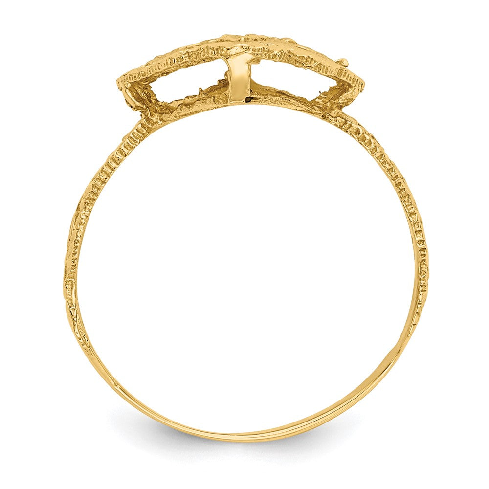 14K Diamond-cut Filigree Ring