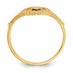 14K Two-tone Quinceanera 15 in Heart Ring
