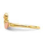 14K Two-tone Angel and Satin Heart Ring