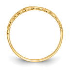 14k Polished Hearts Ring