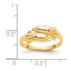 14k Double Dolphin Bypass Ring