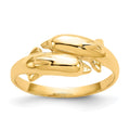 14k Double Dolphin Bypass Ring