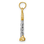 14K with White Rhodium 3-D St. Augustine Lighthouse Pendant