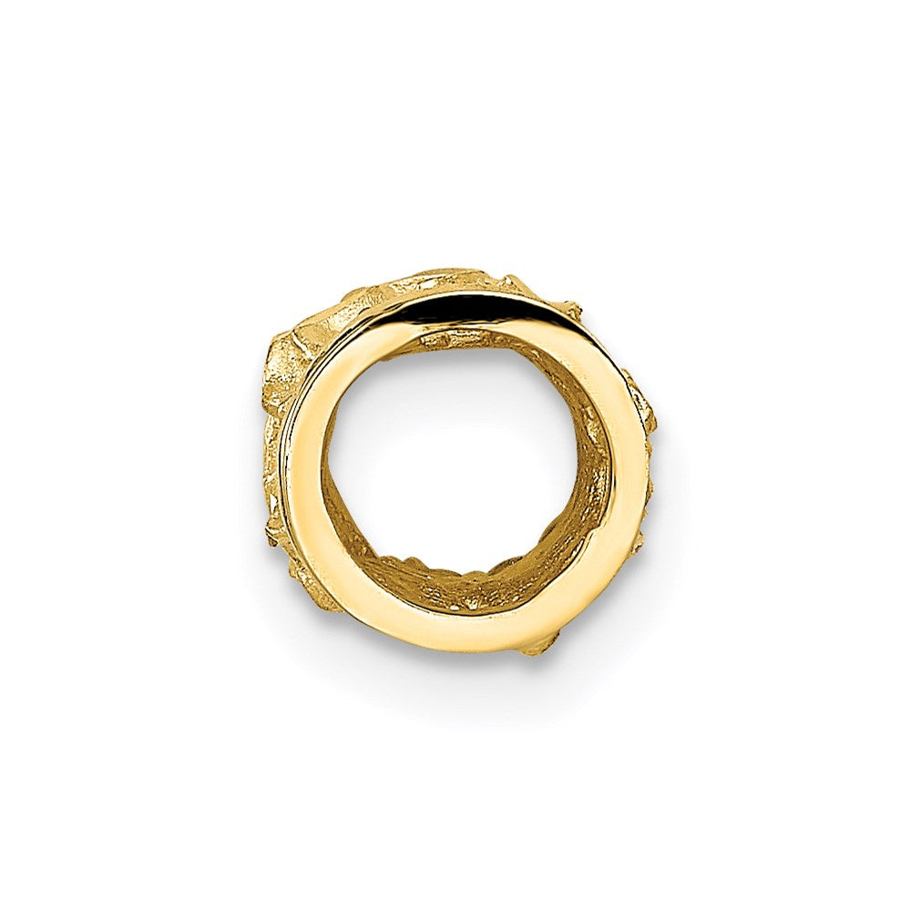 14k Diamond-cut Mini Plumeria Barrel Slide