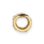 14k Diamond-cut Mini Plumeria Barrel Slide