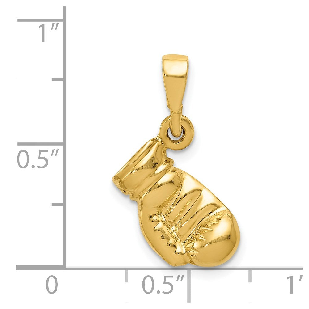 14k Boxing Glove Pendant