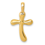 14k Polished Freeform Cross Pendant