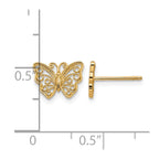 14K Cut-out Butterfly Post Earrings