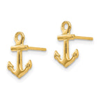 14K Anchor Post Earrings