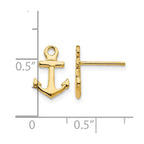 14K Anchor Post Earrings