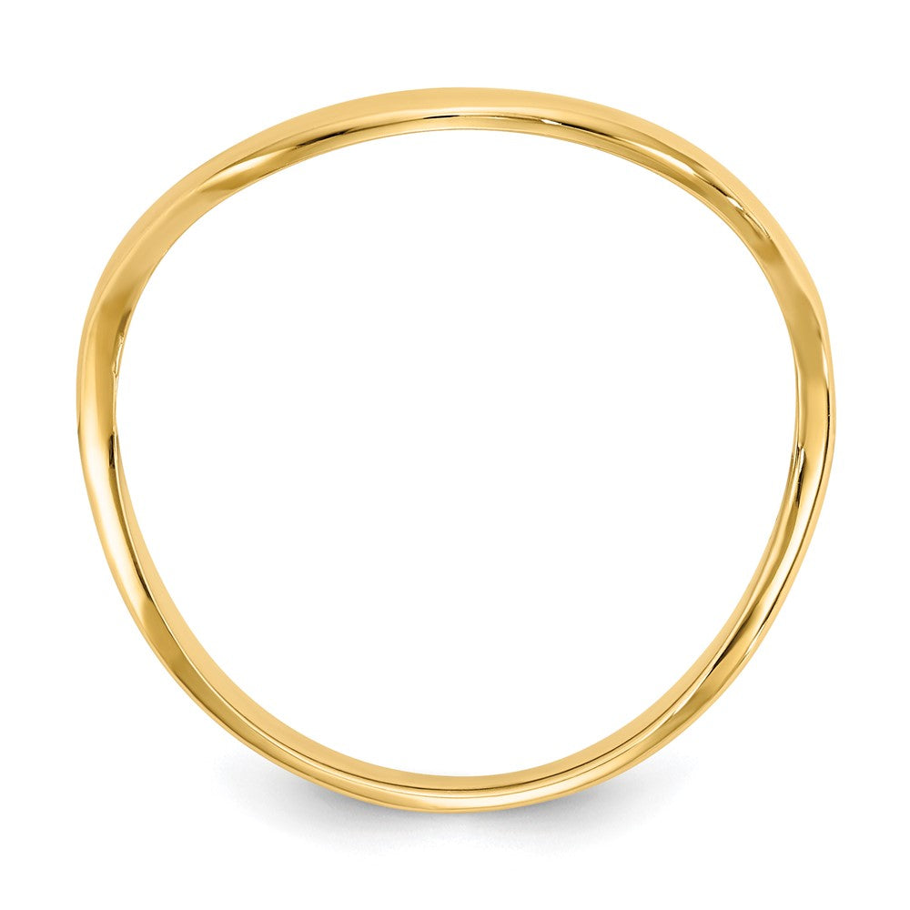 14K Polished Wave Fashion Thumb Ring