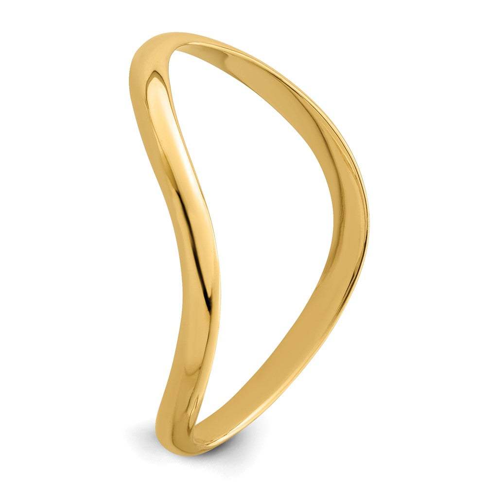 14K Polished Wave Fashion Thumb Ring