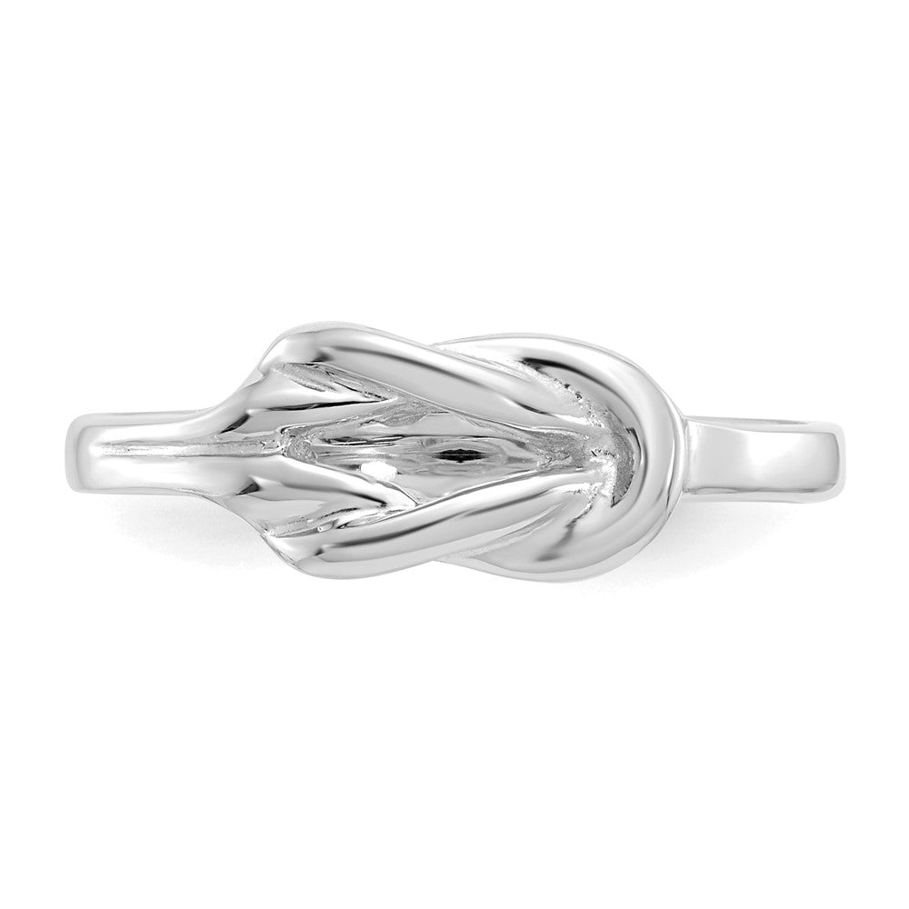 14K White Gold Freeform Knot Ring