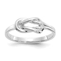 14K White Gold Freeform Knot Ring