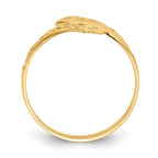14K Lacey Diamond-cut By-pass Ring