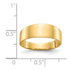 14K 3-6mm Flat-top Tapered Cigar Band Ring
