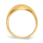 14K 10mm Domed-top Tapered Cigar Band Ring