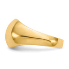 14K 10mm Domed-top Tapered Cigar Band Ring