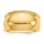 14K Ridge-edged Dome Ring