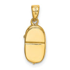 14k 3-D October/Pink Synthetic Stone Engravable Shoe Charm