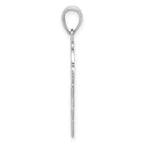 14k White Gold GRANDMA Birthstone Charm Holder Pendant