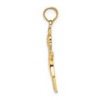 14k Solid Polished Girl with Pig-Tails Charm