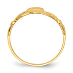 14k Mens Polished Claddagh Ring