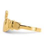 14k Mens Polished Claddagh Ring